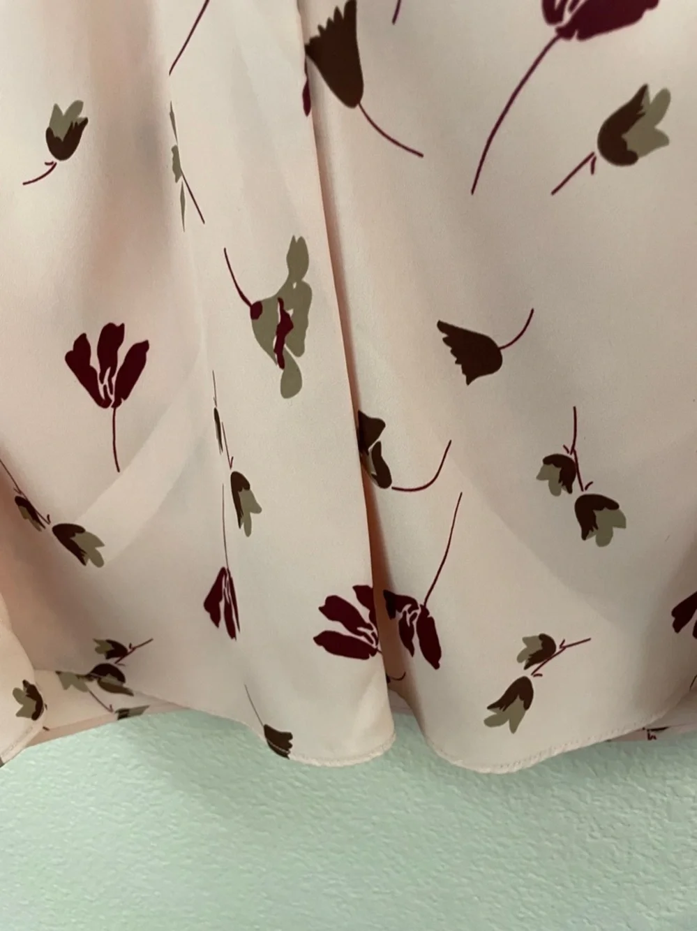 Joie NWT Blush Pink Floral Ruffle Sleeve Top feminine S - Picture 4 of 7